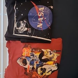 Shirts, jeans, sweaters